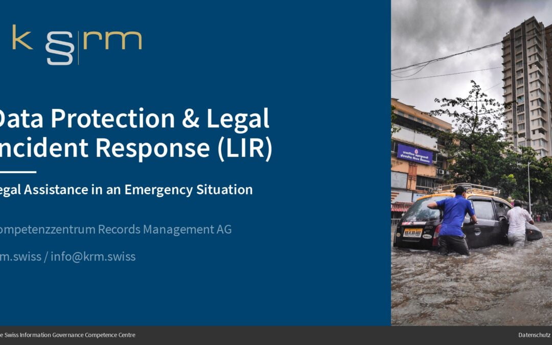 LIR: Legal Incident Response – new data protection service from krm